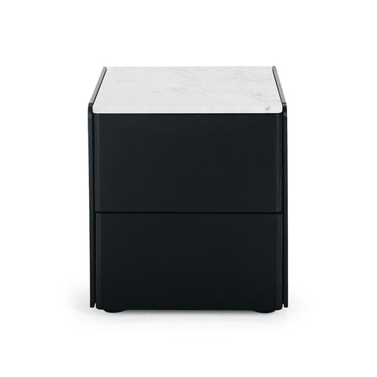 Cube Bedside Black Marble Top