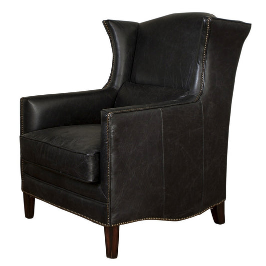 Harvard Vintage Wingback Leather Chair